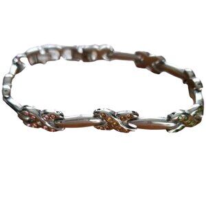 Cross Bracelet With Rhinestones